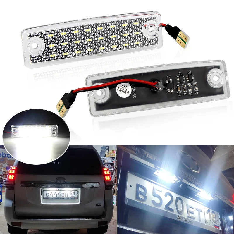

Для Toyota Land Cruiser Prado 150 Haice 100 Series 4Runner Sienna Sequoia Hilux Lexus GX470 Светодиодные фонари номерного знака 81270-35090