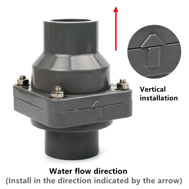 1 шт. обратный клапан из ПВХ для садового орошения 25-63 мм