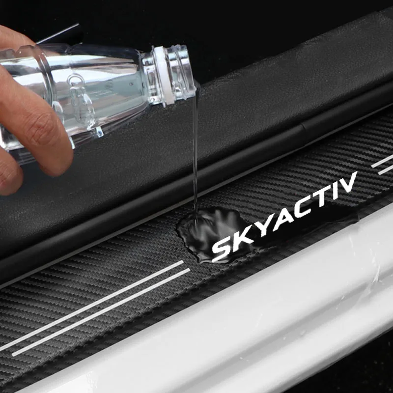 

Car Door Sill Protector Carbon Fiber Threshold Decals Rear Bumper Stickers for SKYACTIV Car Accessories