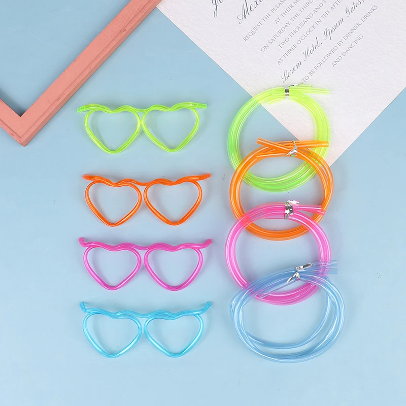 

Забавные Мягкие Соломенные очки, уникальные гибкие трубки для питья, аксессуары для детского дня рождения