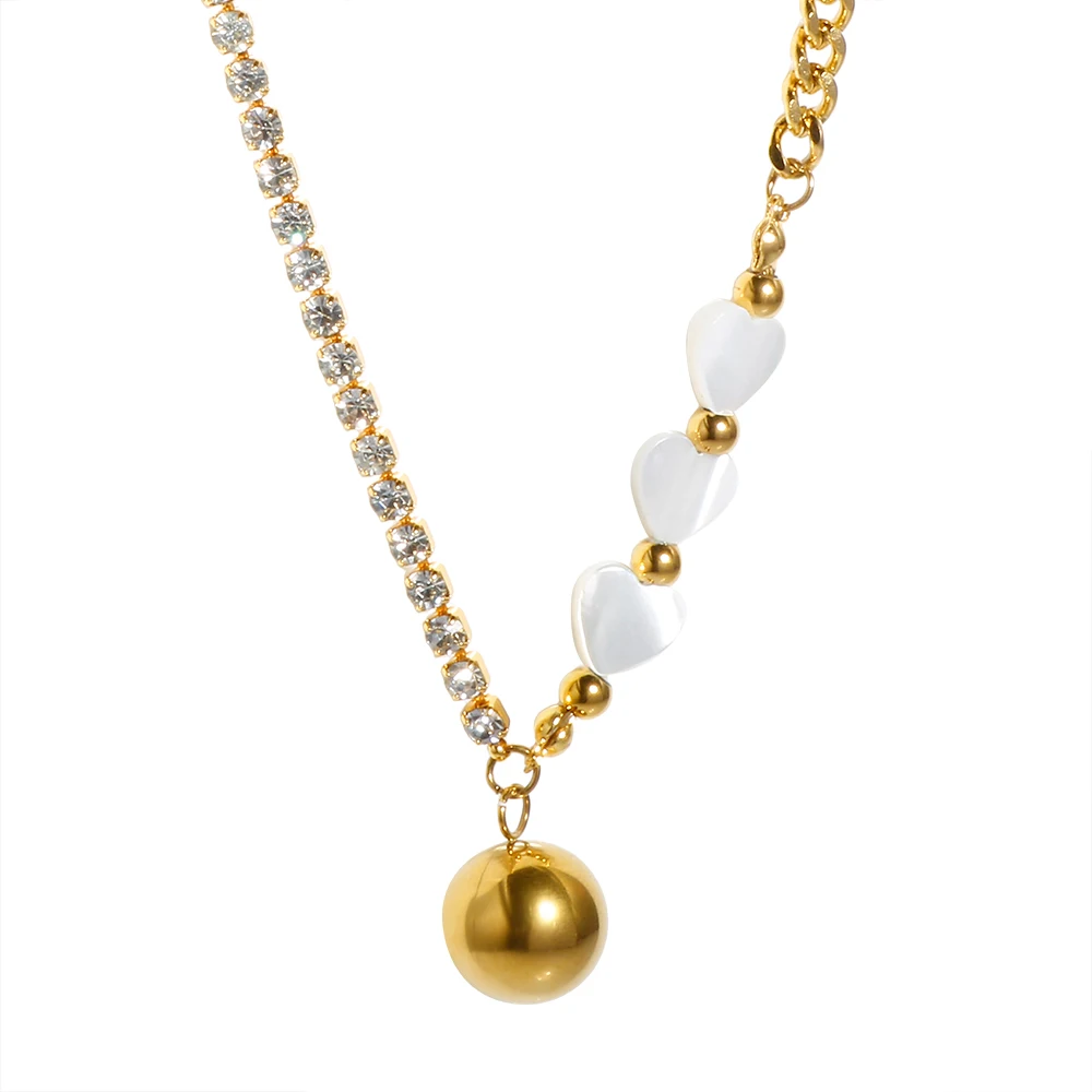 ZMfashion коготь набор циркониевая цепочка Ins персонализированная белая ракушка