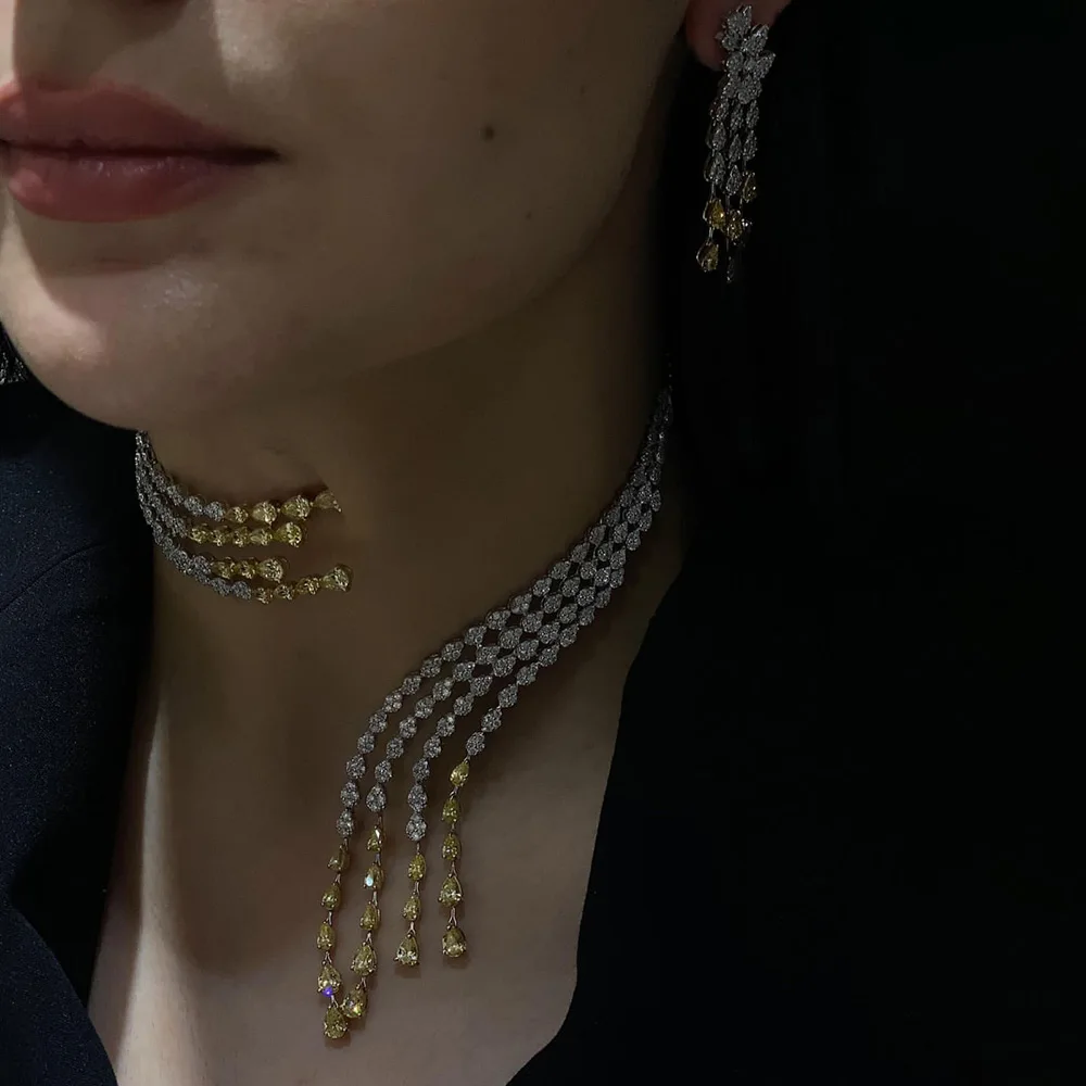 GODKI модные 4 шт. роскошные бирюзовые массивные комплекты ювелирных изделий для