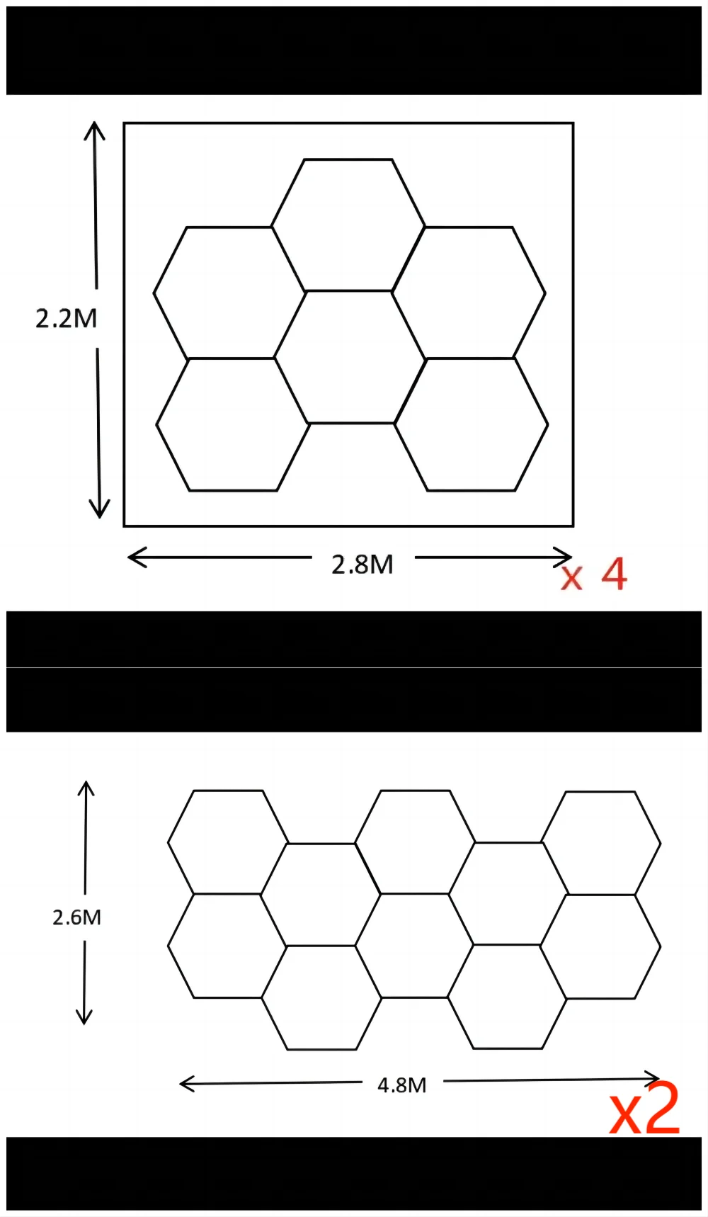 

UK-6sets Hexagon light garage Detailing Auto Car Body Repair Led Workshop Light Hexagonal Ceiling Light