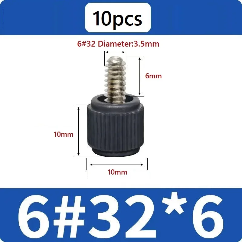 Черные винты для корпуса ПК LUHUICHANG 10 шт.
