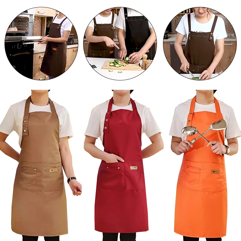 

Colorful Apron Sleeveless Convenient Chef's Universal Cooking Apron Keep The Clothes Clean Men Women Kitchen Apron Supplies