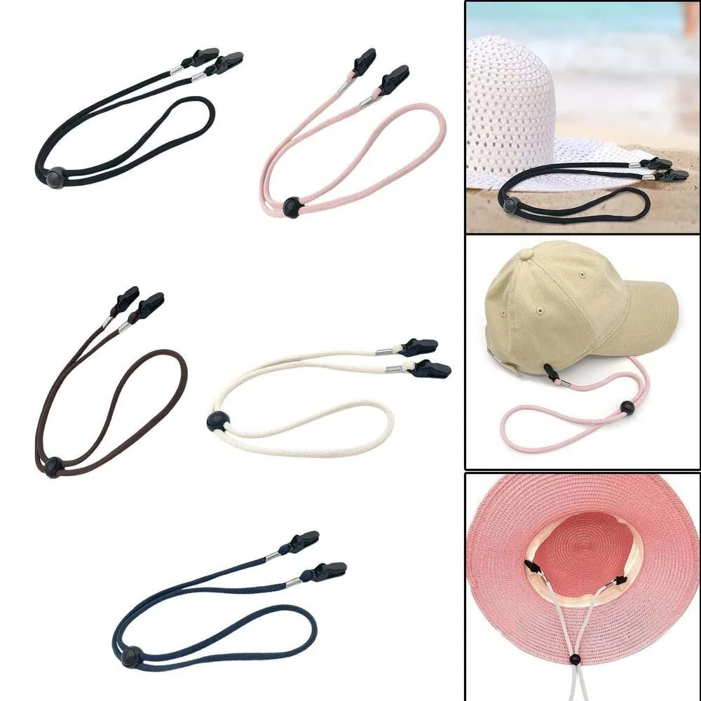 

4pcs Mask Lanyard Hat Retainer Quality Anti-lost Elastic Windproof Hat Strap Removable Adjustable Hat Wind Rope Sun Hat