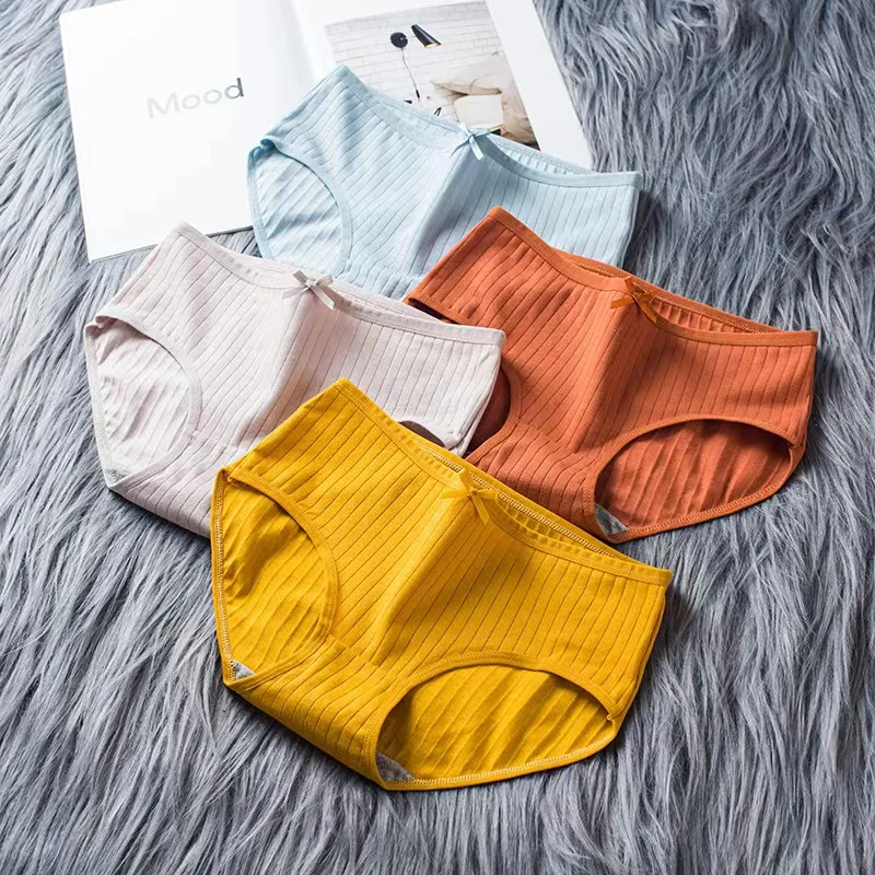 

Women Cotton Underwear Seamless panties Sexy panty Female Breathable Solid Color Underpants Girls' Lingerie Briefs-XXL 10 Color