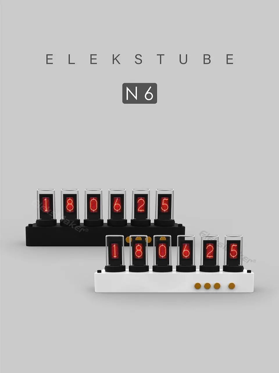 Часы EleksMaker EleksTube 6-битные IPS ретро светящиеся аналоговые Nixie | Дом и сад