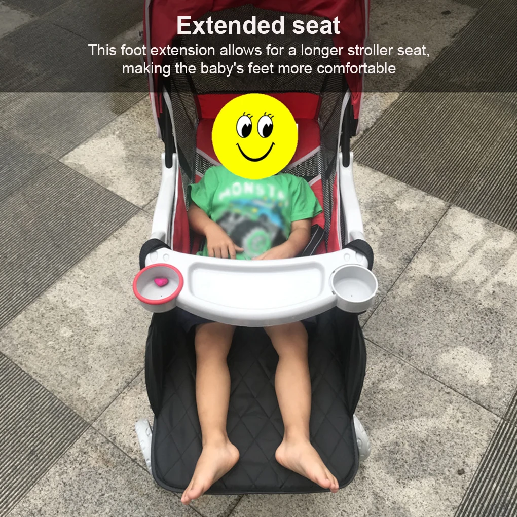 

Baby Stroller Footrest Infant Cart Oxford Cloth Leg Rest Foot Board Toddler Seat Extender Feet Extensions 35x35cm