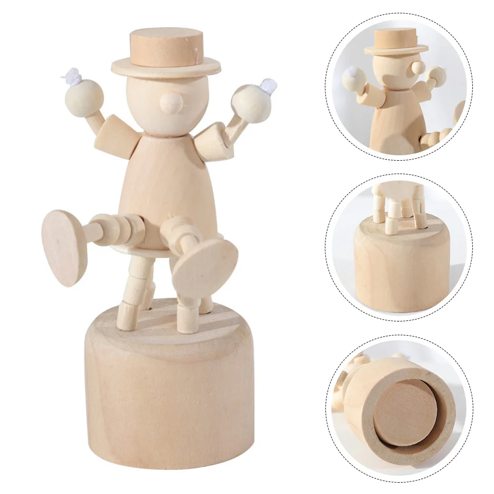 

2pcs Clown Ornaments DIY Blank Lovely Clown Ornament Clown Adornment Desktop Decor