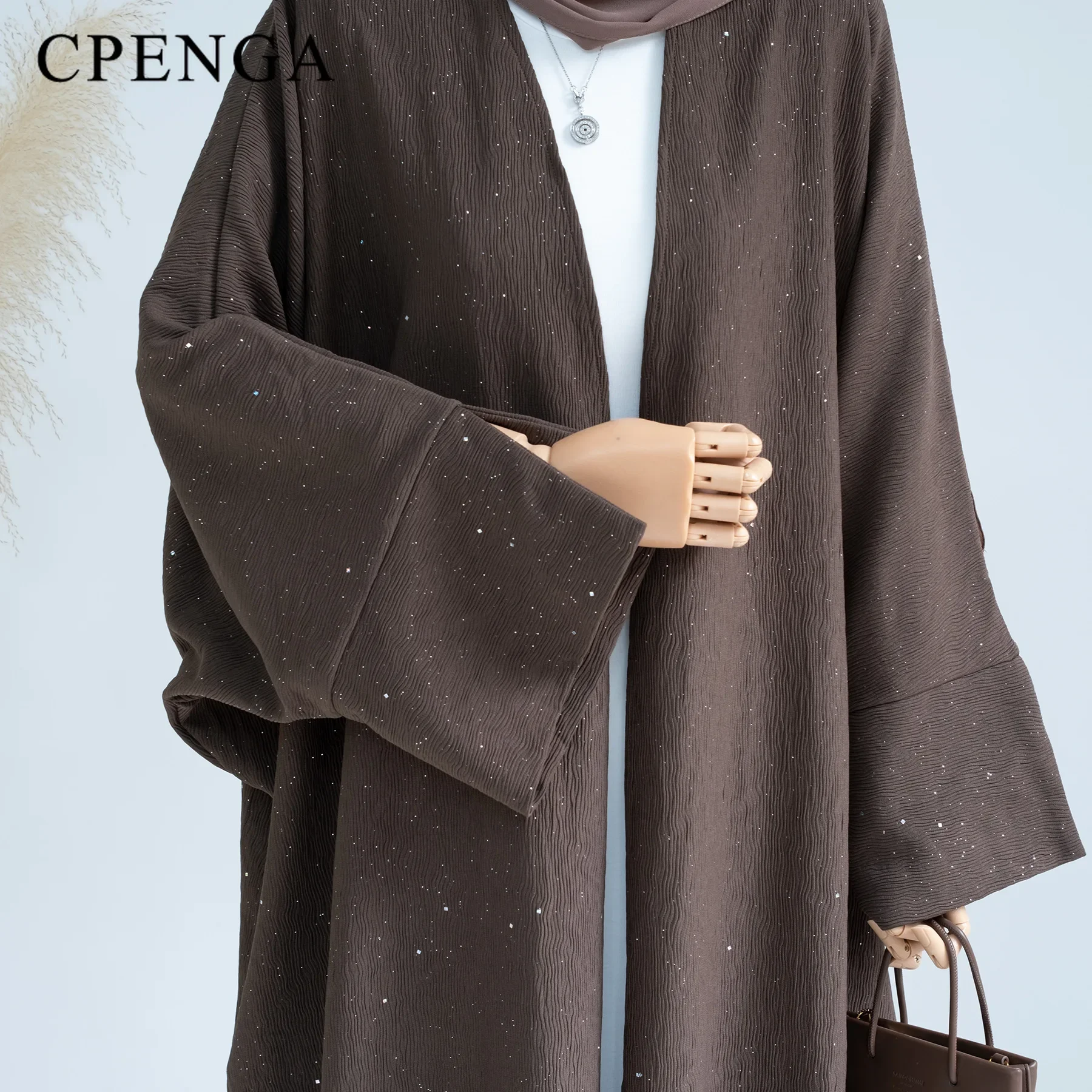 Осень 2024 Дубай Музиilim женское открытое платье Абая роскошное Рамадан Ид Аравия