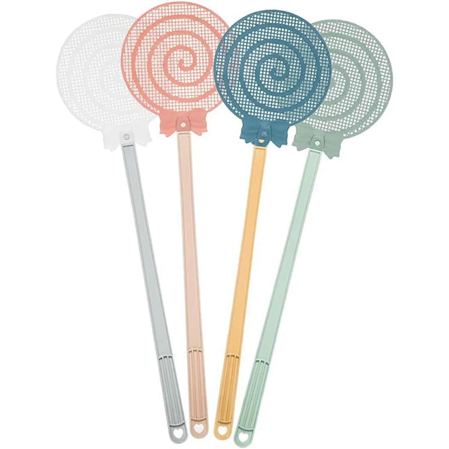 2 шт. белая милая мухобойка летняя сетчатая ручная с длинной ручкой для взрослых