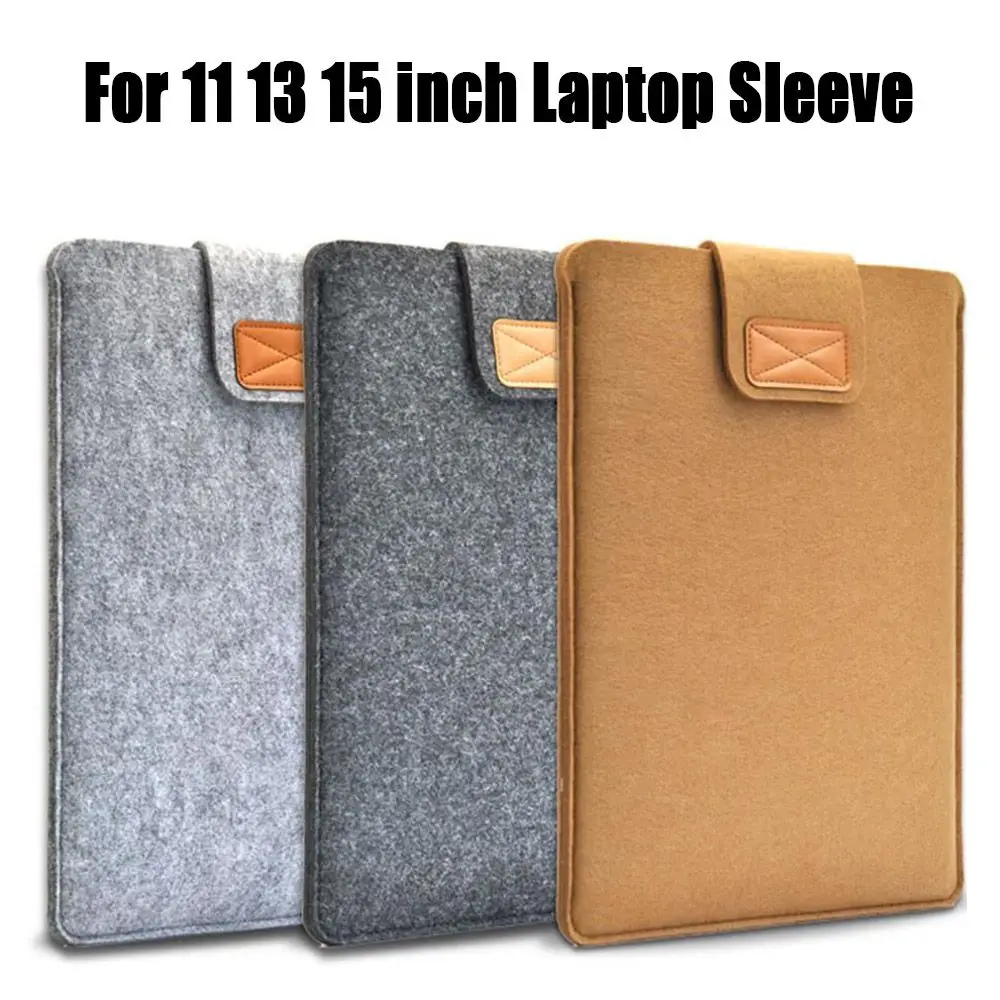 

Ultra Thin Portable Laptop Sleeve Case For Macbook Air Pro Retina 11/13/15 inch Wool Felt Soft Bag Cover For Mac book 13.3 inch
