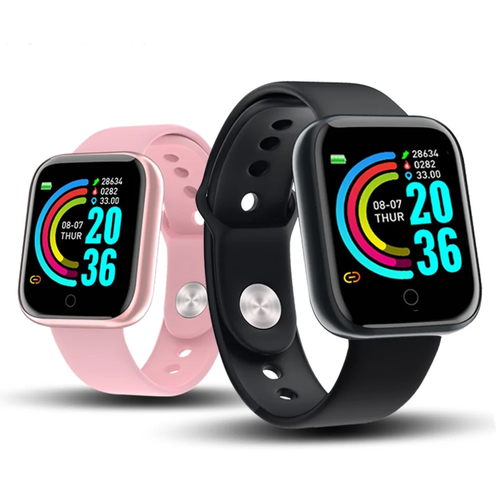 

Смарт-часы D20/Y68 для мужчин и женщин, фитнес-трекер, пульсометр, тонометр, спортивные водонепроницаемые Смарт-часы Y68 для Android и IOS