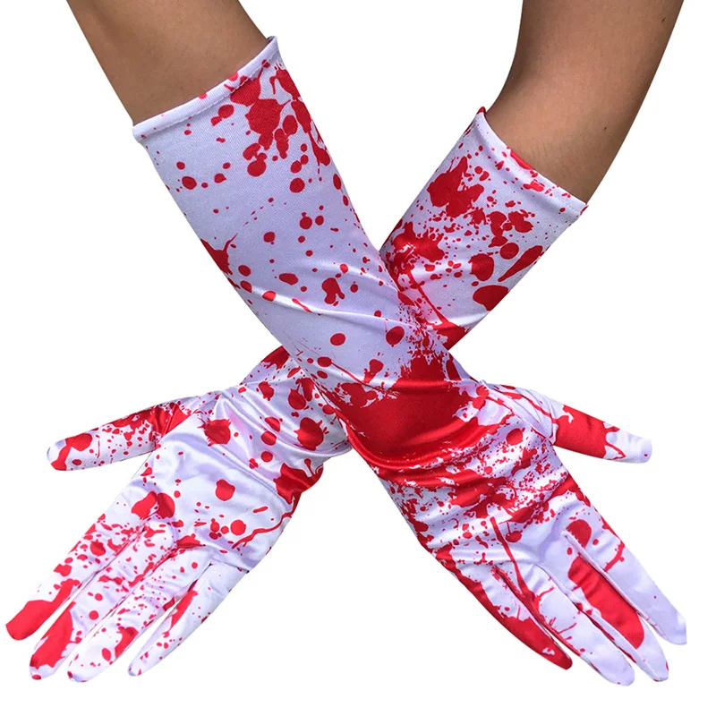 

Cosplay Halloween Blood Decoration Long Gloves Terror Spoof Personality Theme Party Ghost Hand Scary Surgery Doctors Fun Gift