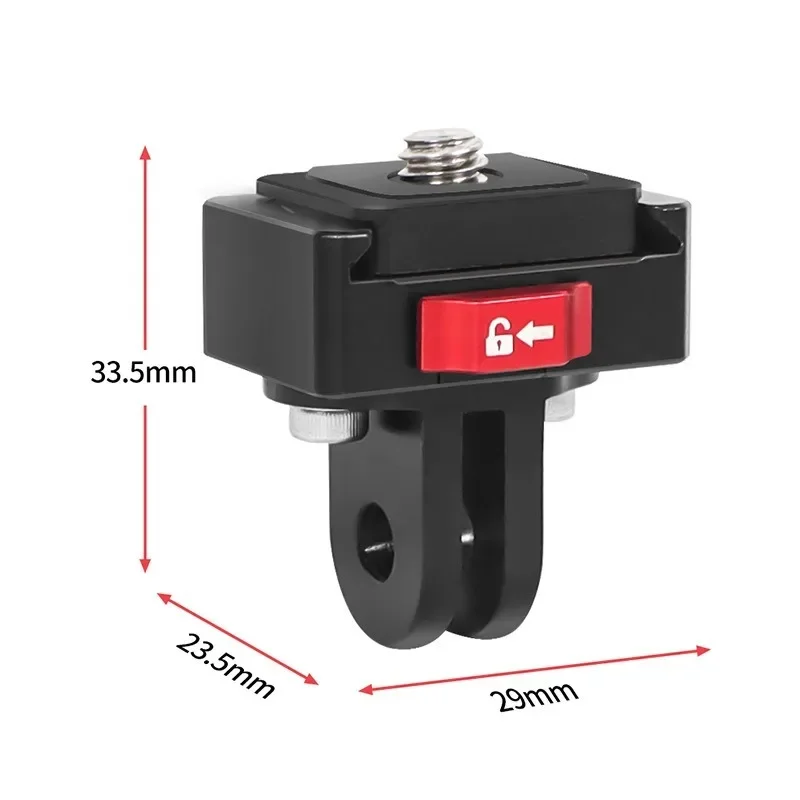Mini Monitor Mount Plate Quick Release Clamp Fast Switch Install System 1/4 Screw for SLR Camera Tripod Slide Rail Stabilizer