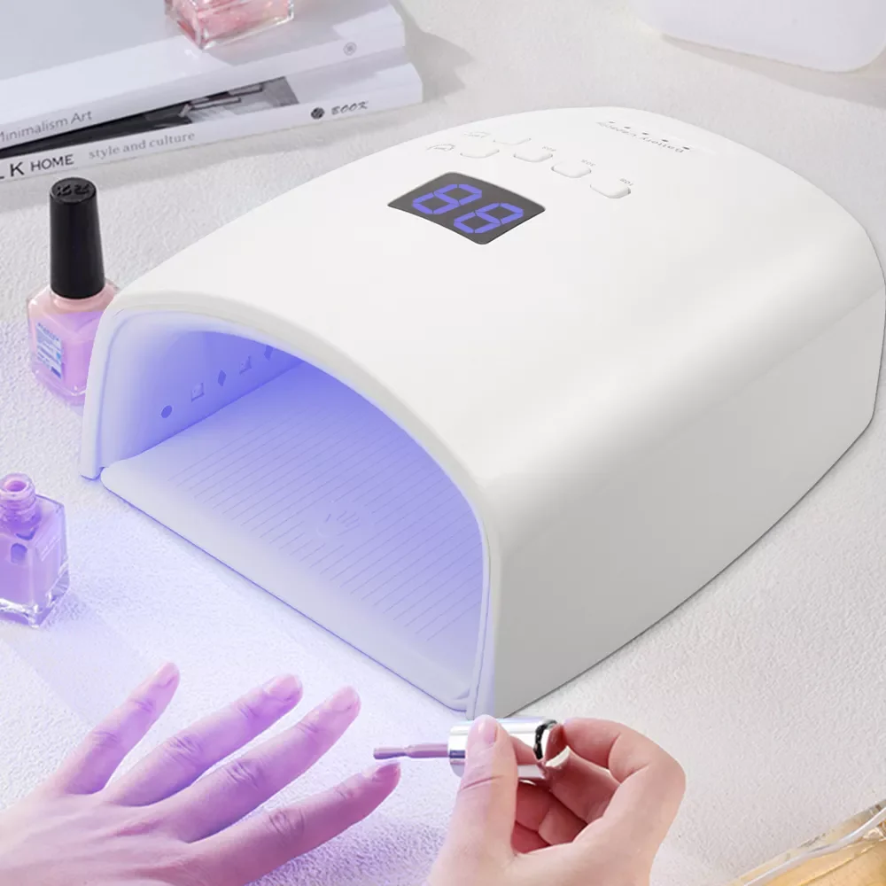 48W Nail Lamp LED UV Rechargeable Battery Nails Gel Polish Dryer Wireless Professional Manicure Salon Quick Dry Nail Art Lamp