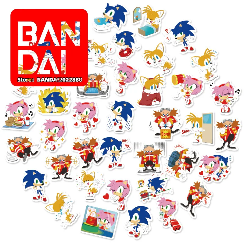 

40 Sonic s Cute Cartoon Stationery Water Cup Computer Hedgehog Waterproof Decorative Journal Emoji Small s