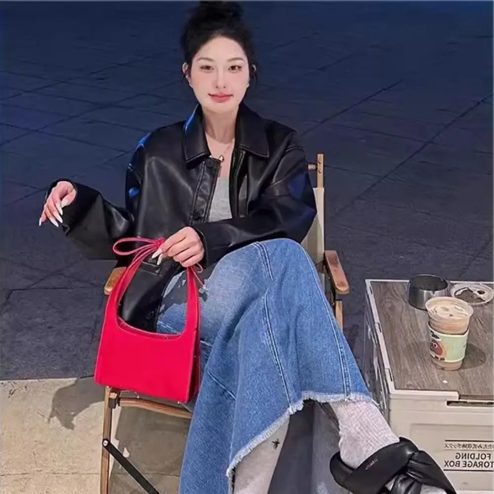 Модная сумка с бантом прямоугольная сумка-клатч в балетном стиле красные