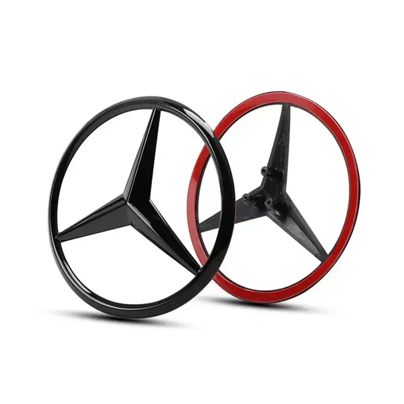 Фото 3D-логотип звезды из черного ABS-пластика для заднего багажника Mercedes-Benz W203 W204 W205 W212 W213 W176 W177 W222 W223 W117 W246 X156 X253, аксессуары №3