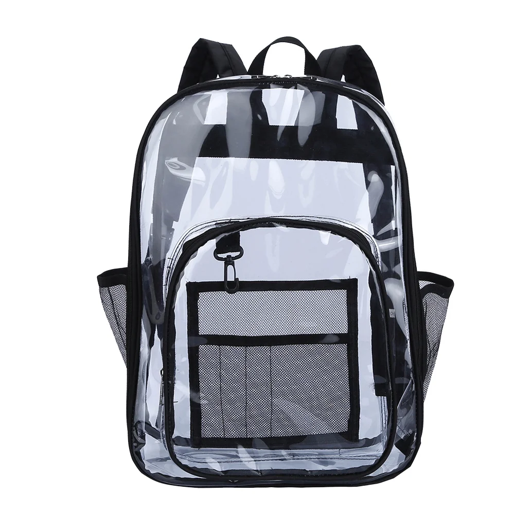

Women's Backpack Transparent PVC Bag Clear Backpacks for teenagers Students Men Transparent School Bag Backpack Stadium Approved