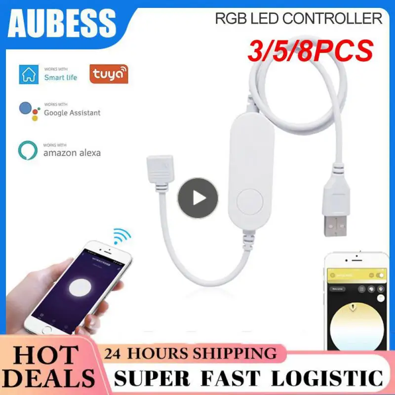 

3/5/8PCS Mini Brightness Adjustment Rgb Lamp Controller Led Strip Dimmer Switch App Control Dimmer Controller Zigbee Rgb