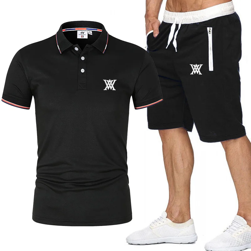 

New Summer High Quality Golf Men's Sets Polo Shirt Sport Sets Men Short Sleeves+Shorts Men's Leisure Suit Casual Men's Sets