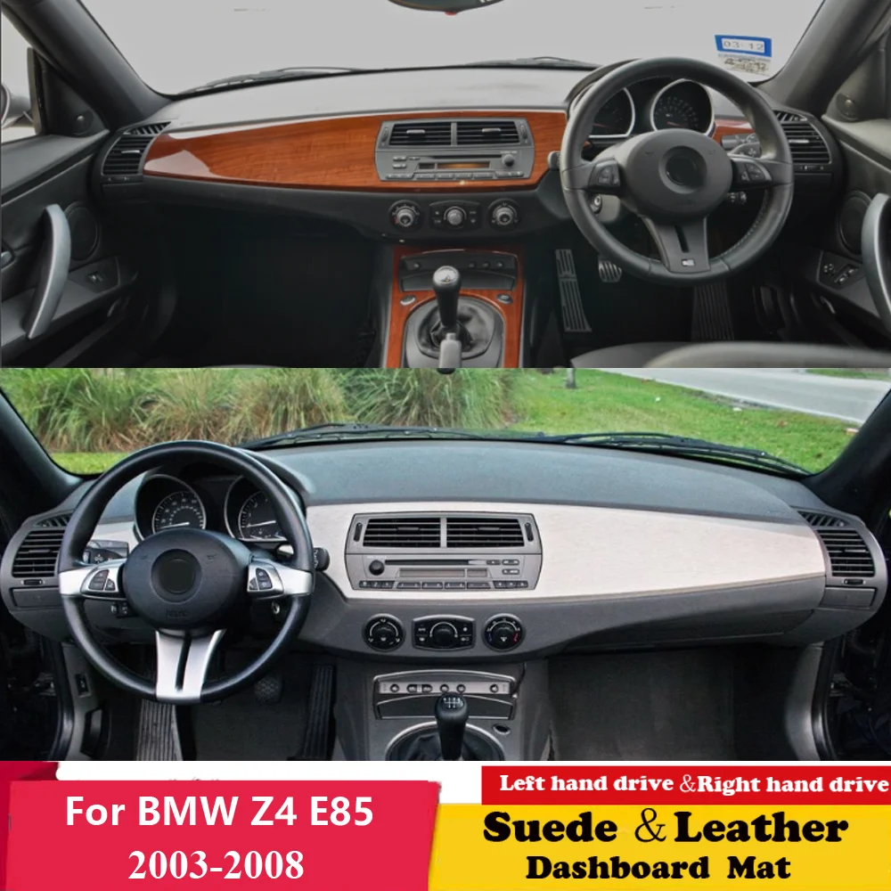 

For BMW Z4 E85 2003 2004 2005 2006 2007 2008 Suede Leather Dashmat Dashboard Cover Pad Dash Mat Auto Cushion Accessories
