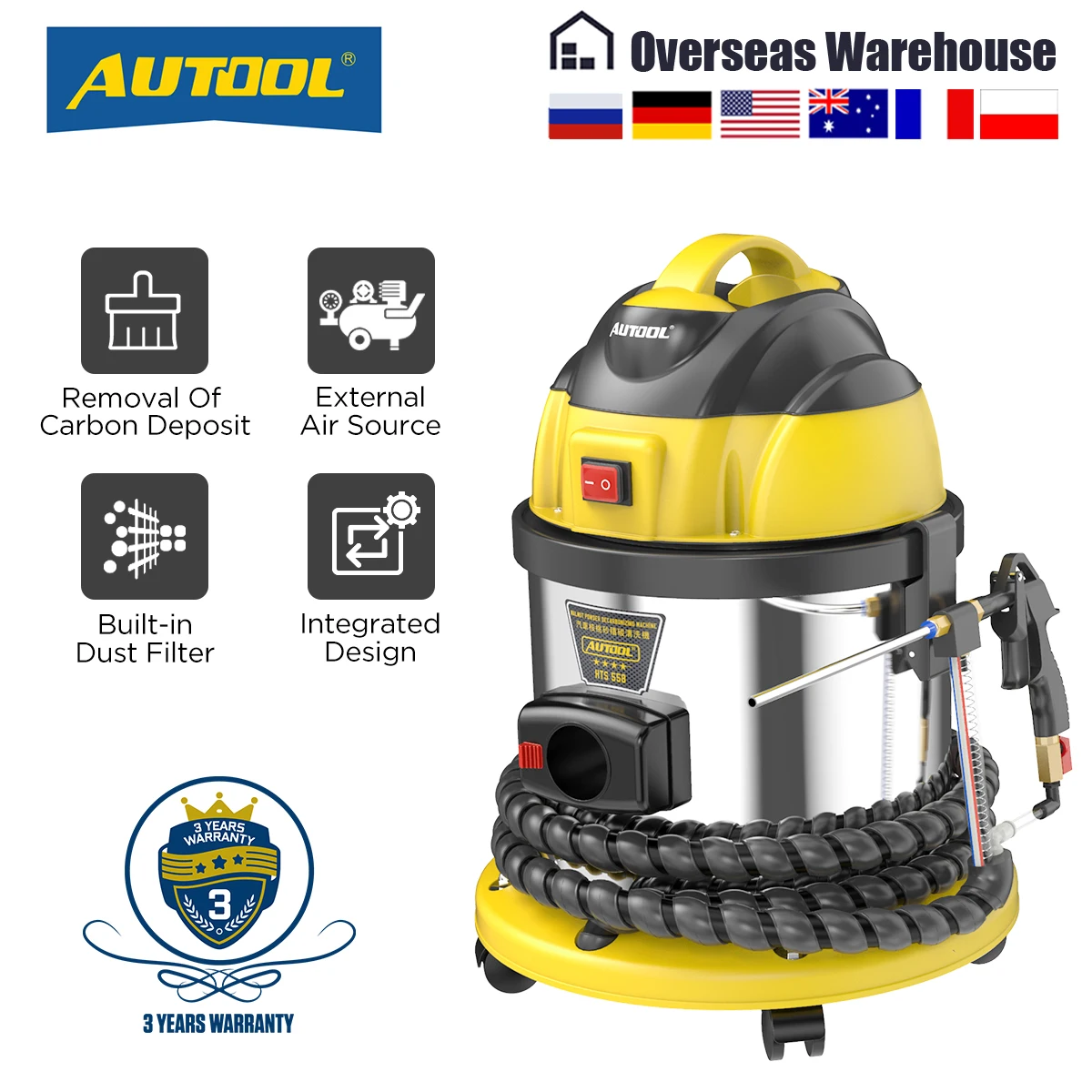 

AUTOOL HTS558 автомобильный двигатель углеродный очиститель осаждения впускной клапан очистка машины декарбонизации автомобиля декарбоновая м...