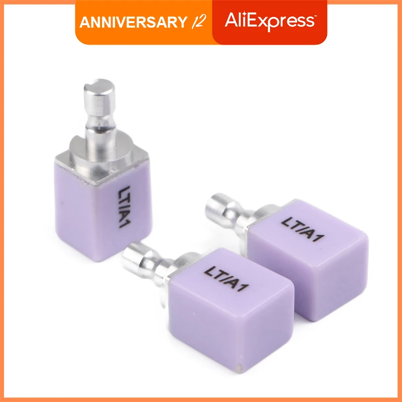 

5Pcs C14 HT Dental Repair Materials Lithium Disilicate Glass Ceramic Block for CAD/CAM