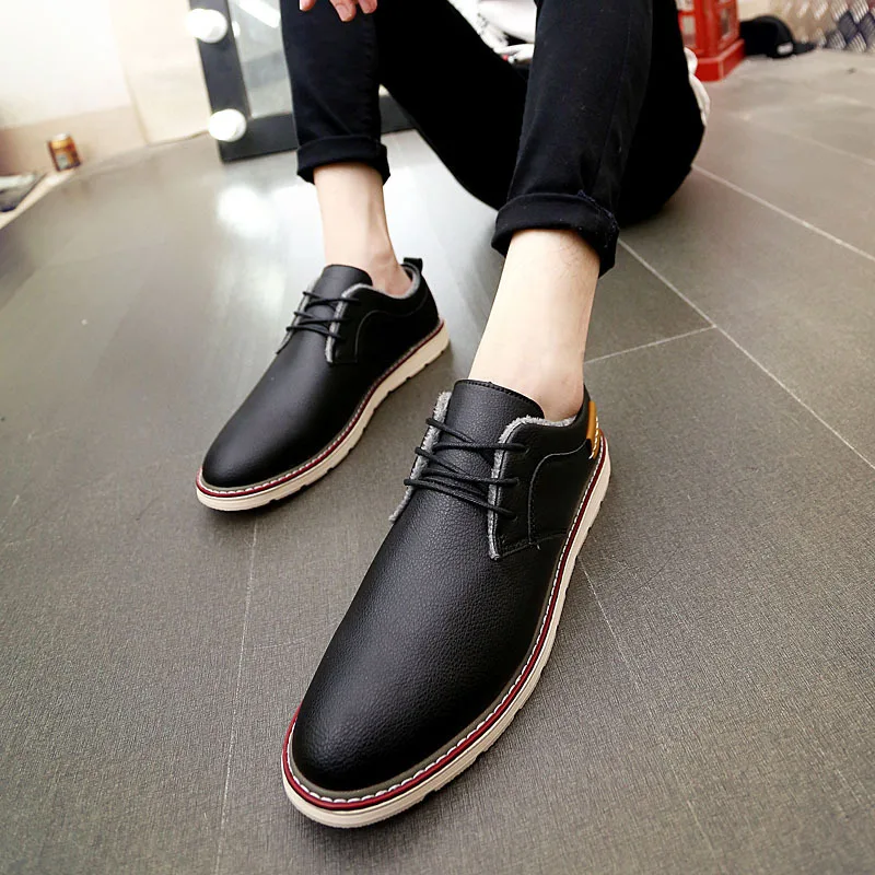 Leather Men Flats Summer Casual Shoes dress Flock Oxford Italian Chaussure Homme Size mens style shoes yuj8 | Обувь