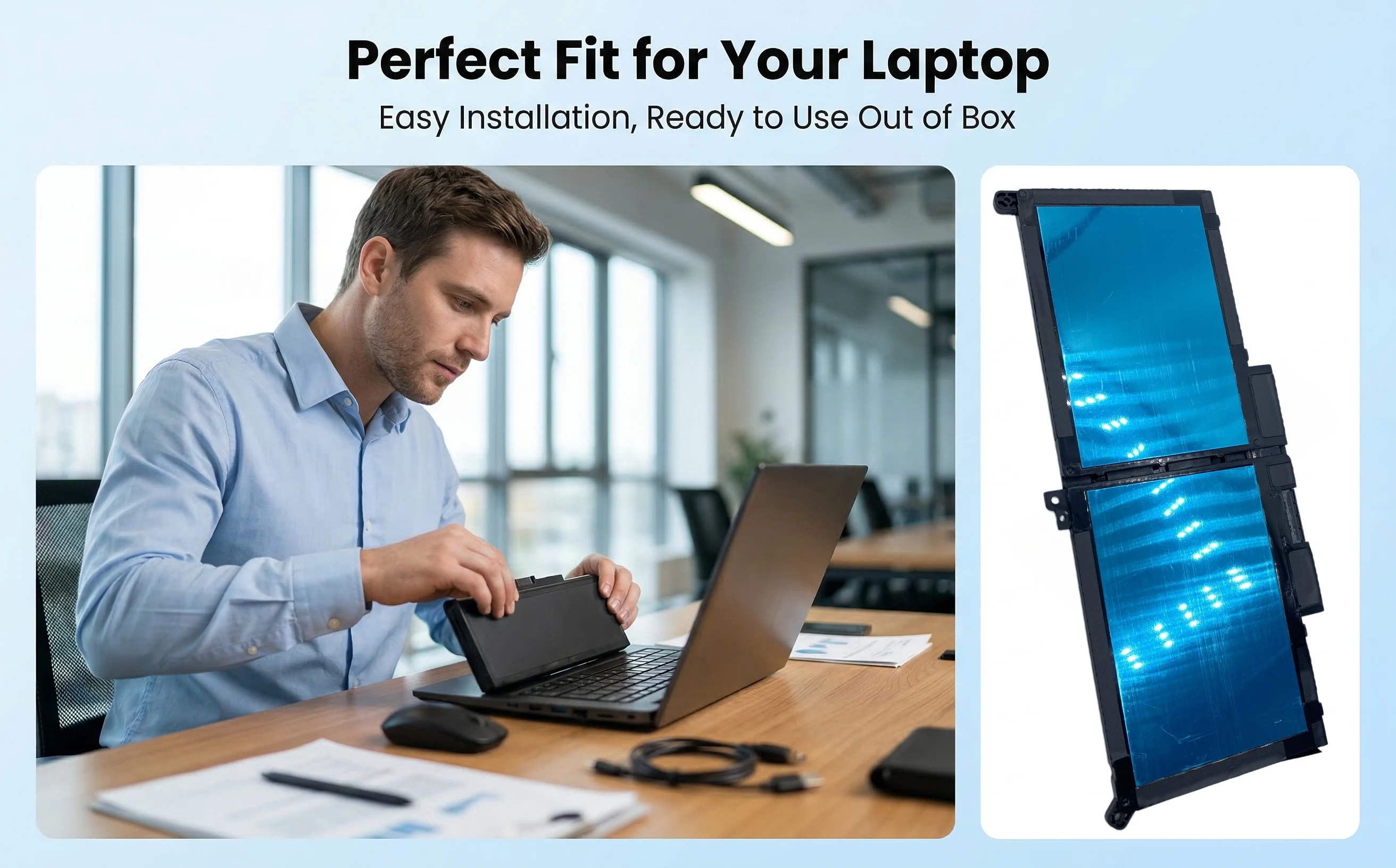Фото Новая батарея F3YGT 7.6V 60Wh DJ1J0 для ноутбуков DELL Latitude 12 7000 E7280 E7290 E7380 E7390 E7480 E7490 2X39G DM3WC P28S C27RW №2