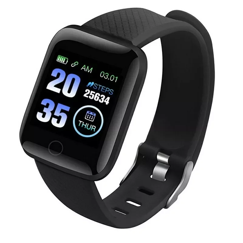 

Enhanced 116 PLUS Color Screen Smart Watch Heart Rate Blood Pressure Waterproof Fitness Tracking Watch JR Deals