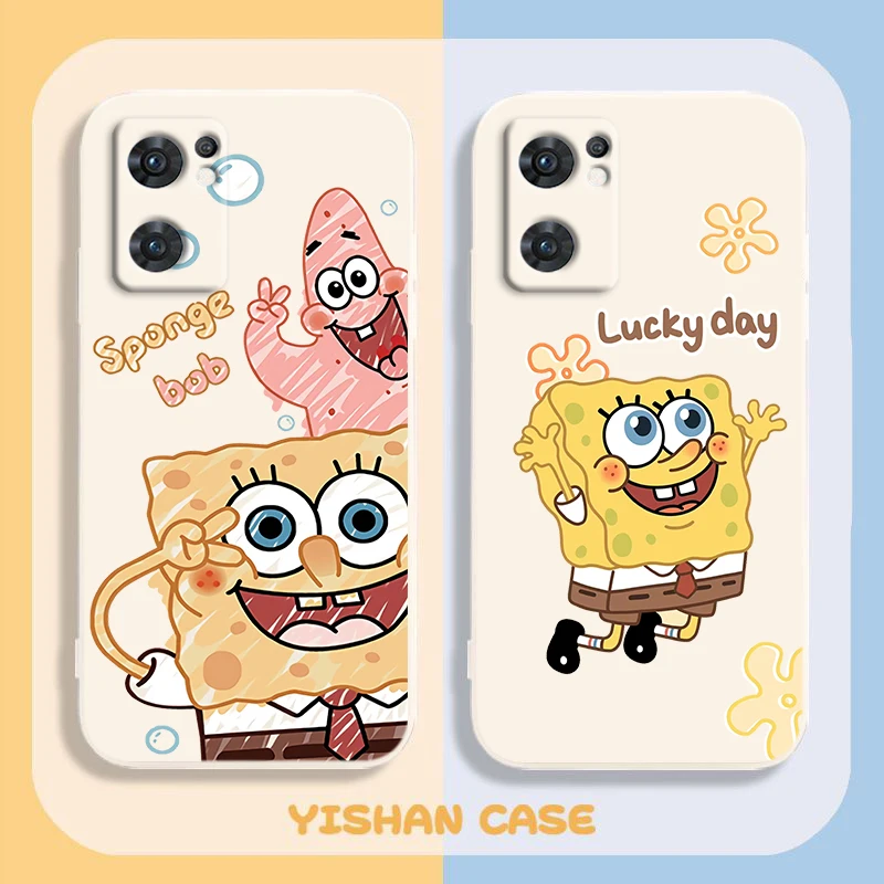 

SpongeBob Pie Star Phone Case For OPPO Find X5 X3 Lite F21 A96 A94 A93 A77 A76 A74 A72 A57 A53S A16 Liquid Rope