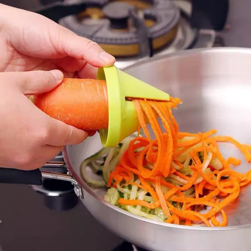 

2022New And Fruit Multifunctional Spiral Chopper Peeler Manual Potato Carrot Radish Rotary Chopper Shredded Cut Kitchen Tool