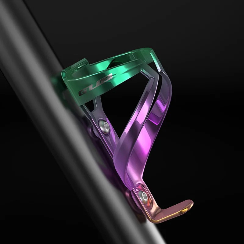 

Разноцветный пластиковый держатель для бутылок EUNECTES для горного велосипеда с вакуумным покрытием, трехцветные градиентные аксессуары