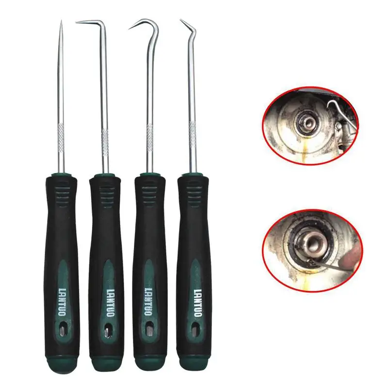

4pcs Car Auto Vehicle Oil Seal Screwdrivers Set O-Ring Seal Gasket Puller Remover Pick Hooks Tools Car Auto Vehicle Repair