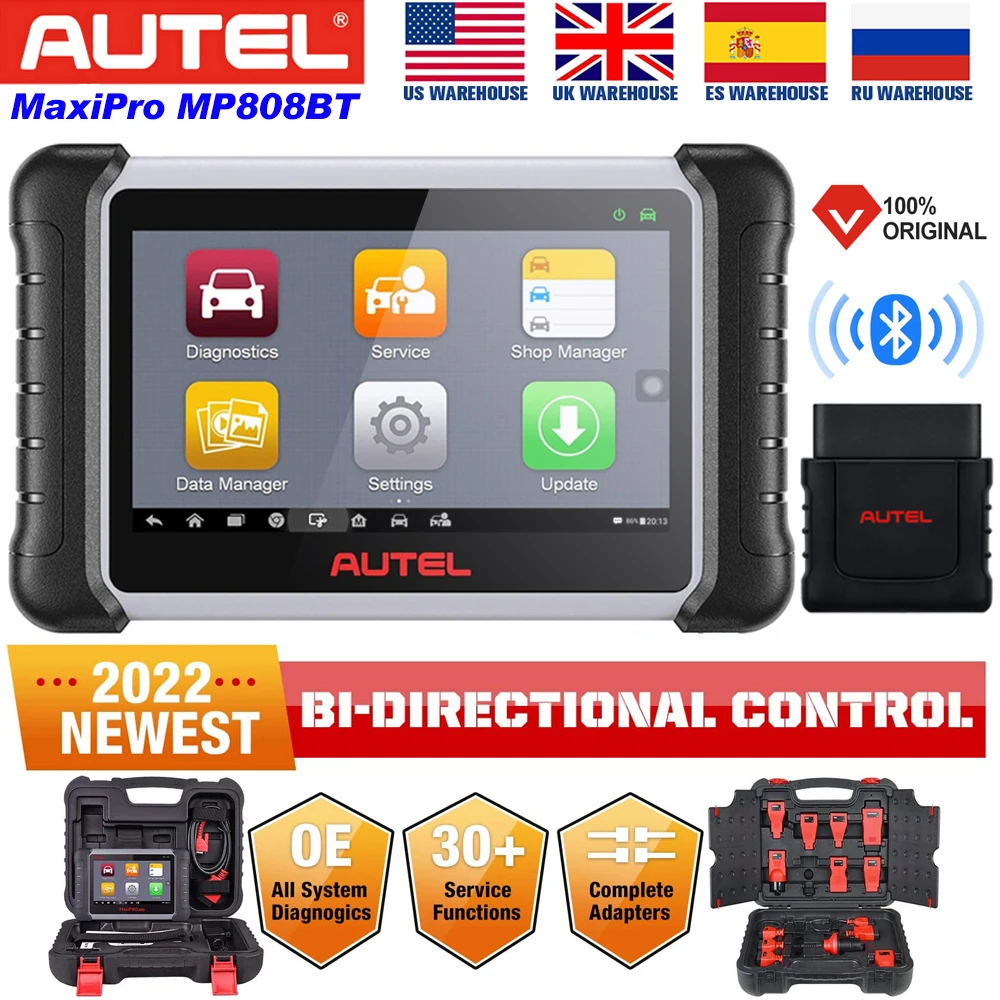 Autel MaxiPRO MP808BT автомобильный диагностический сканер OBD2 такой же как MS906 30 + услуги