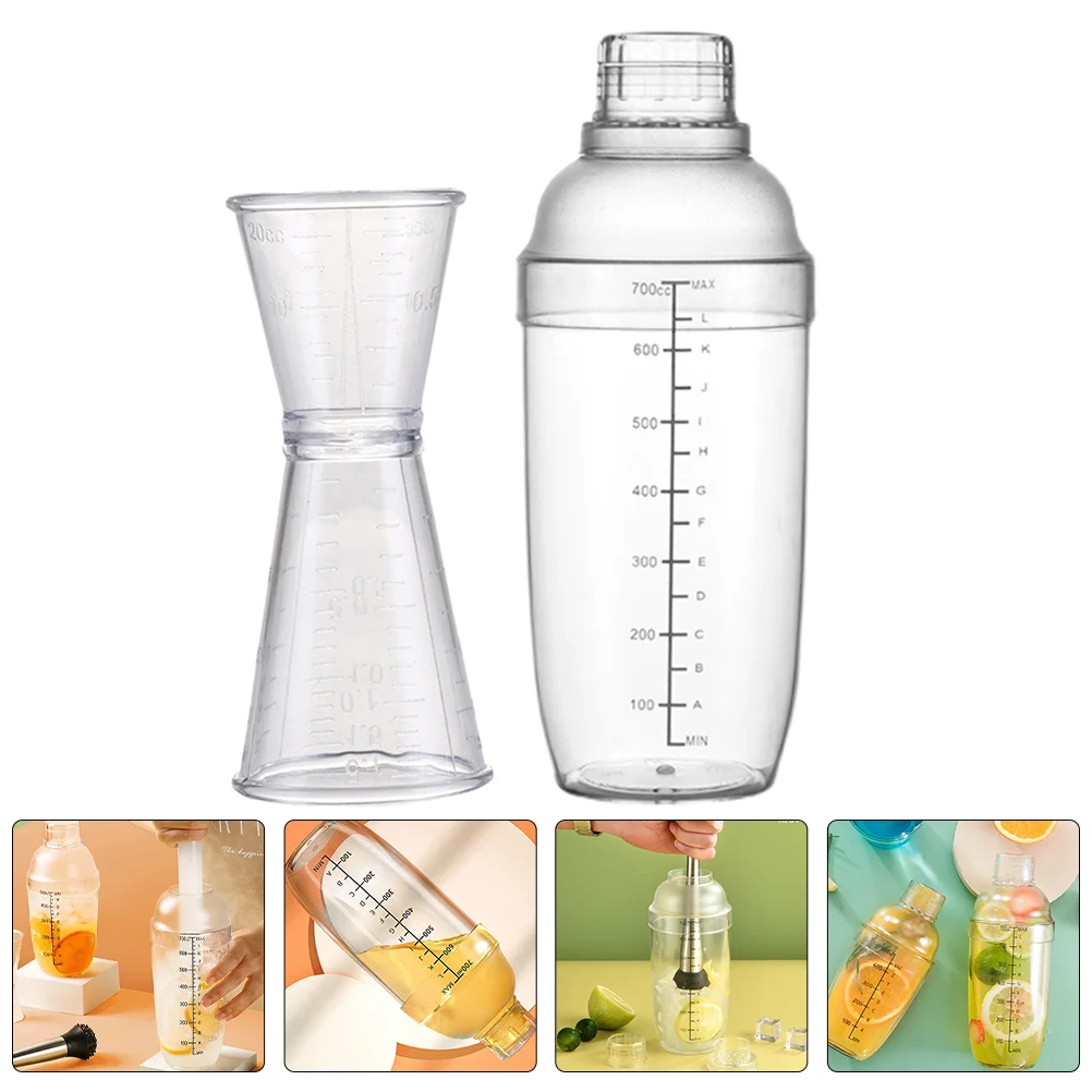 

1 Set of Shaker Measuring Jigger Shaker Mixed Hand Shaker