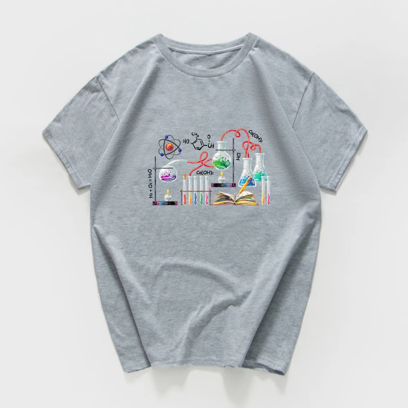 

Футболка мужская в стиле Харадзюку, забавная тенниска из 100% хлопка с саркастической химии, крутая уличная одежда в научном стиле, лето