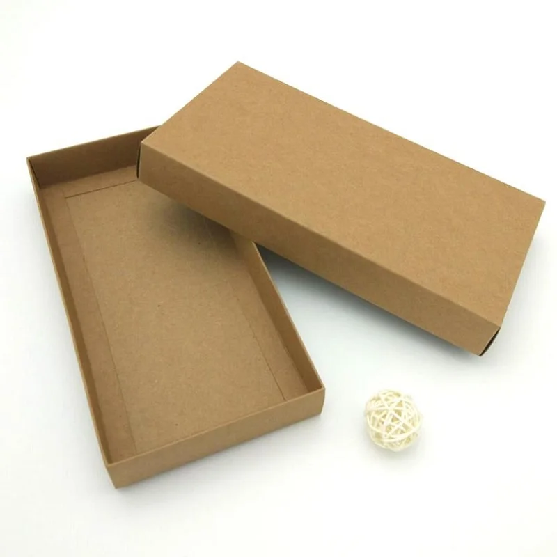 20pcs- Retro Kraft Paper Hand Folded Box Wallet Jewelry Handkerchief Silk Scarf Gift Packaging Boxes