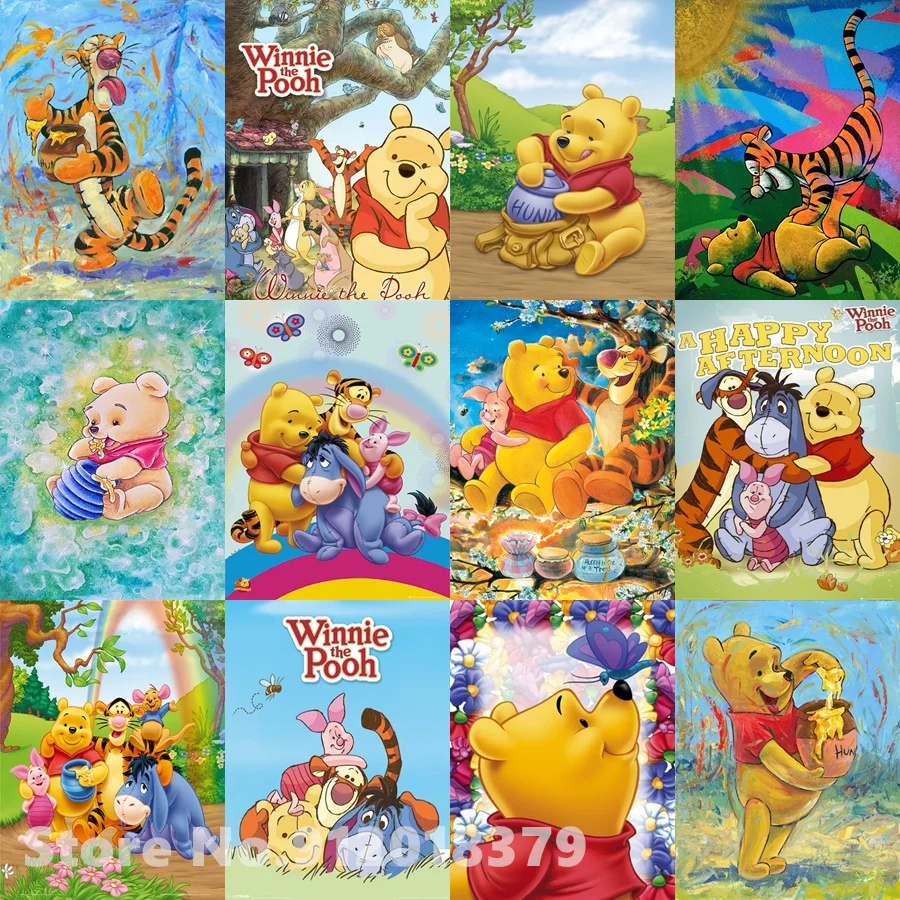 

Disney Cartoon Diamond Painting Winnie The Pooh Diy Artwork Handcraft Full Drills Emboridery Mosaic Poster Home Decor