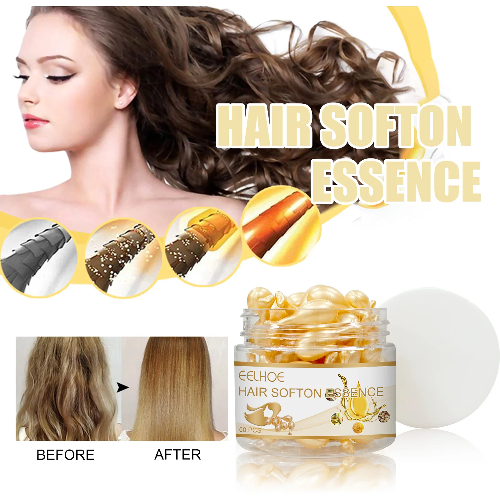 Кератиновый Уход за волосами в капсулах для сухих и поврежденных волос подходит