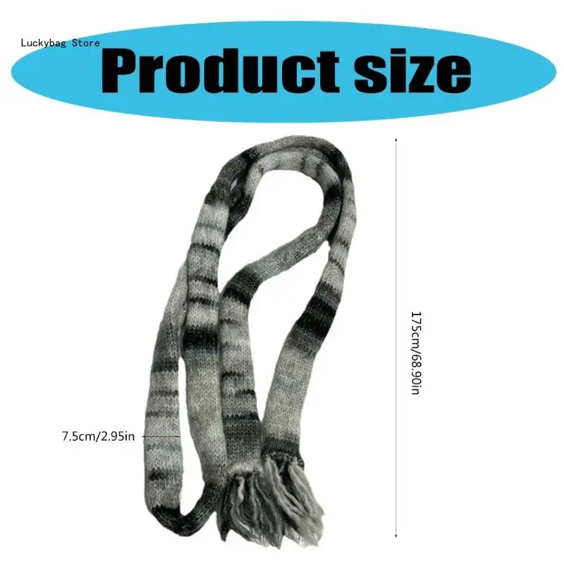 Модный длинный шейный платок повседневный мягкий шарф красивый регулируемый