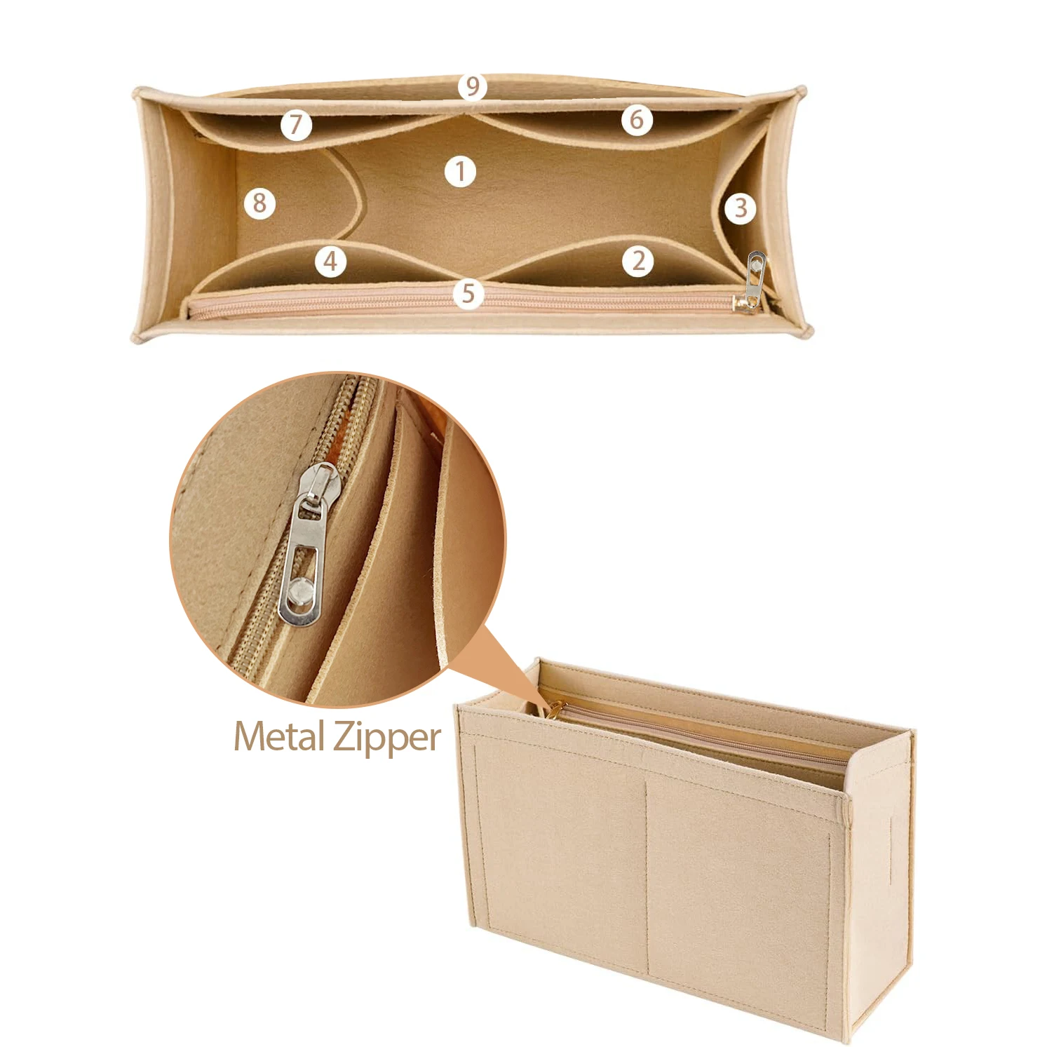 Вставка-органайзер для сумки сумка-тоут книги органайзер-вставка хранение сумок