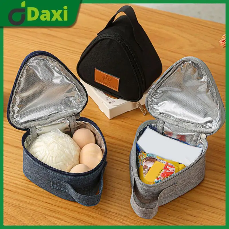 

Durable Mini Student Rice Ball Bag New Bento Pouch Cute Aluminum Foil Triangular Insulation Bag Lunch Container Outdoor Portable