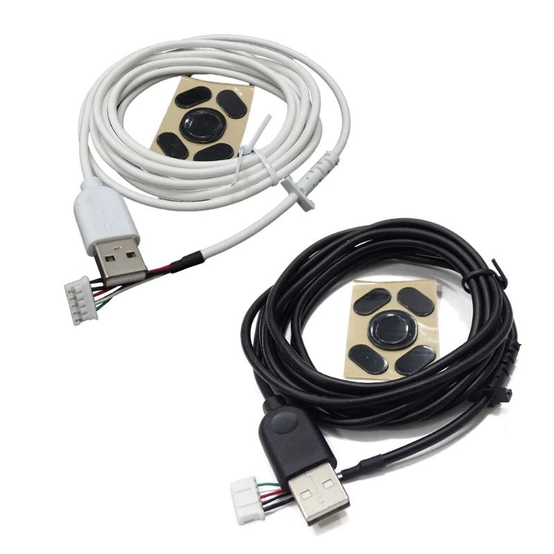 

Прочный USB-кабель для мыши, шнур и ножки для мыши для игровой мыши Logitech G102, сменная деталь, аксессуары для ремонта, 1 комплект