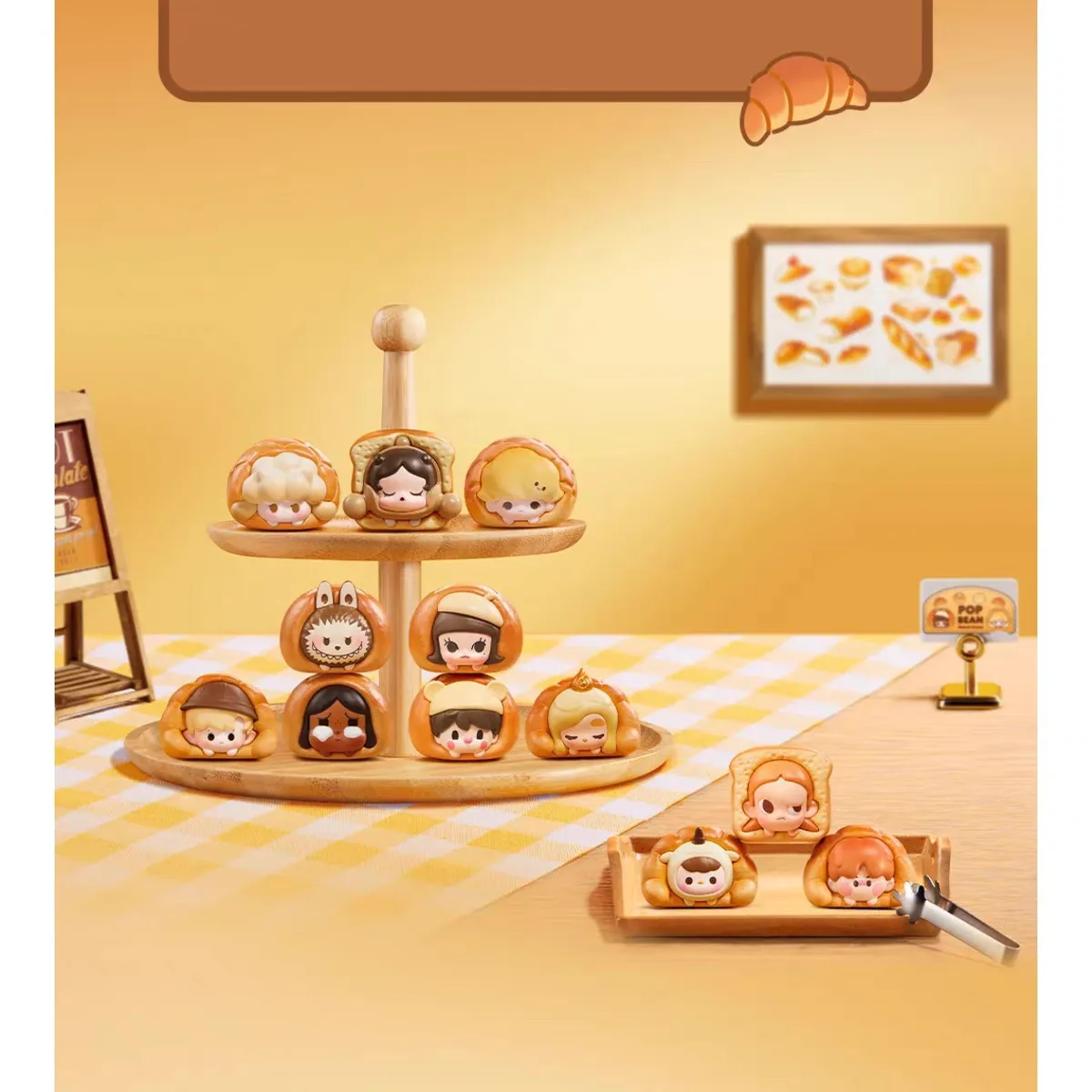 Весь набор 12 шт. серия POPBean Baked Bread Dimoo Skullpanda Pucky Crybaby Sweet Bean Zsiga Labubu CHAKA экшн-фигурка