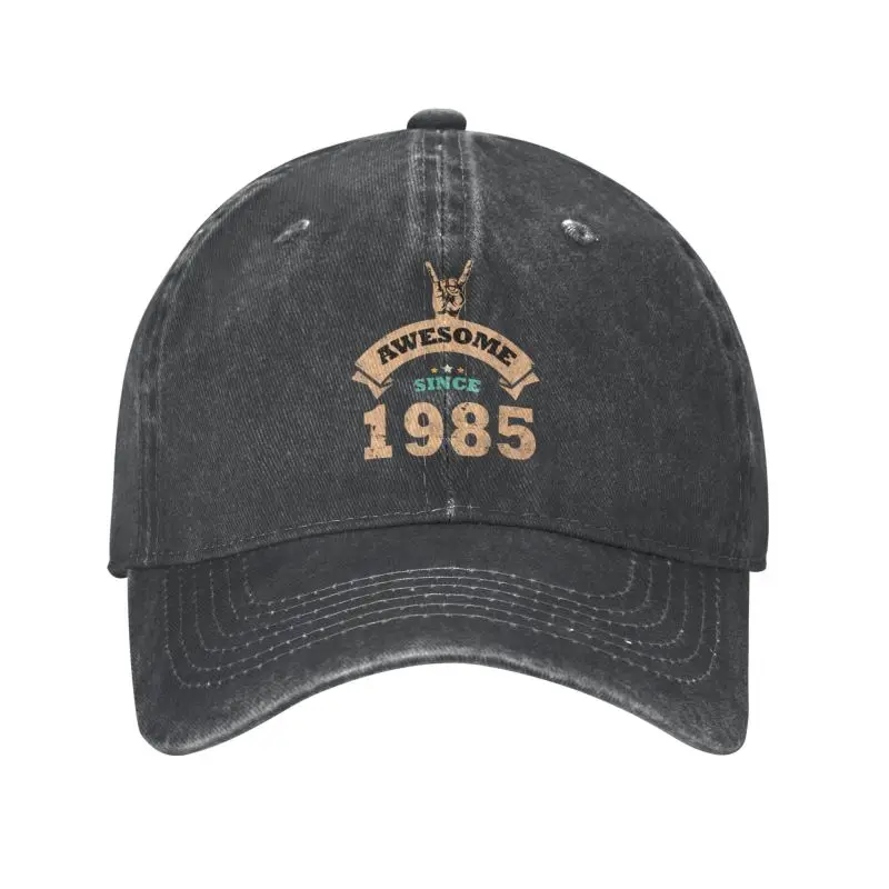 

Punk Unisex Cotton Awesome Since 1985 Rock Baseball Cap Adult Adjustable Dad Hat Men Women Outdoor
