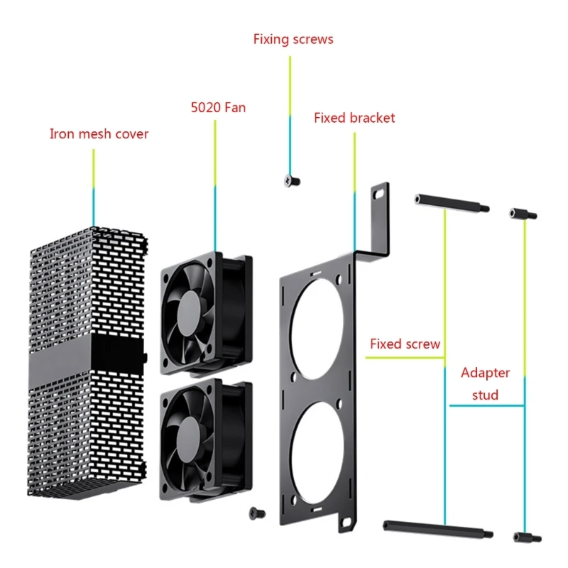 Радиатор памяти NF-2 ARGB с 2 охлаждающими вентиляторами 5020 Радиаторы NF2